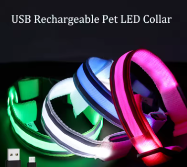 Collar LED Recargable para Perros