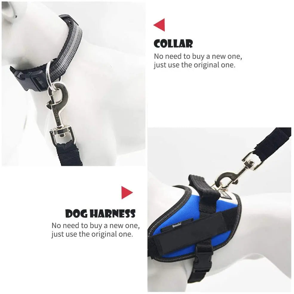 Cinturón de Seguridad Ajustable para Perros y Gatos en Auto