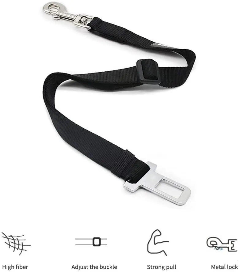Cinturón de Seguridad Ajustable para Perros y Gatos en Auto