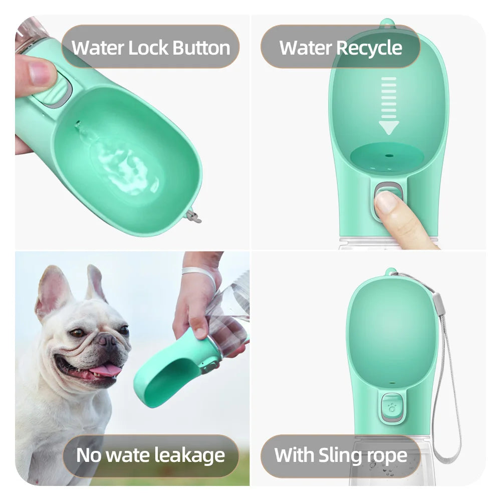Portable Leak-Proof Pet Water Bottle – RAFARO™ Travel Feeder