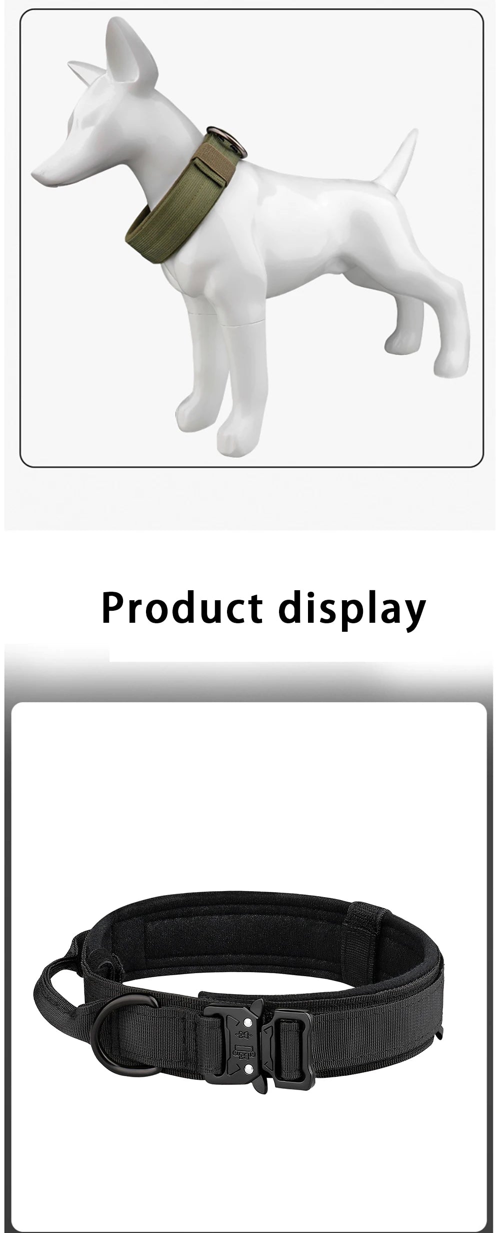 Collar Táctico para Perros con Hebilla de Metal