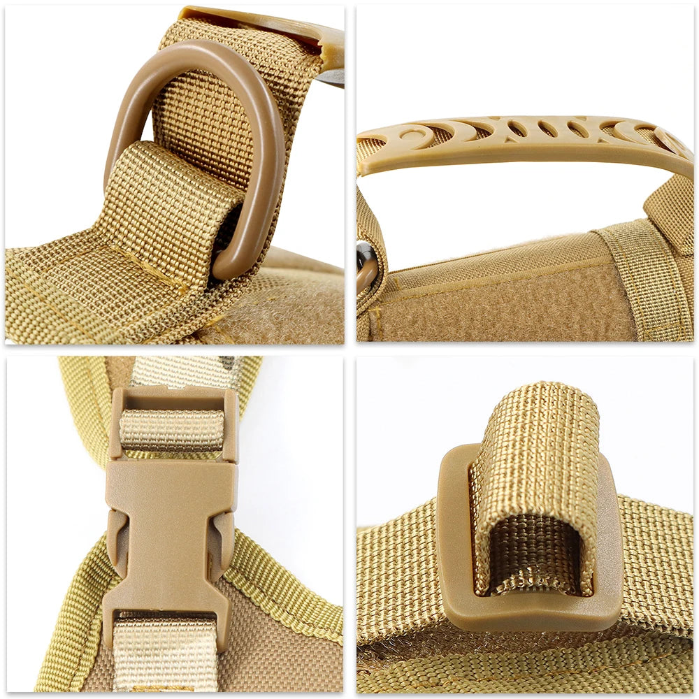 Arnés Táctico Ajustable para Cachorros y Gatos - Chaleco Militar