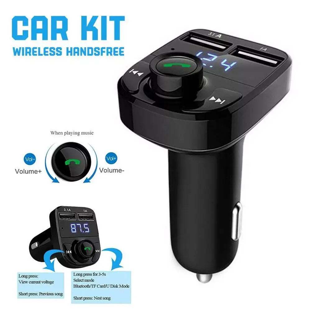 Transmisor FM Bluetooth con Cargador USB