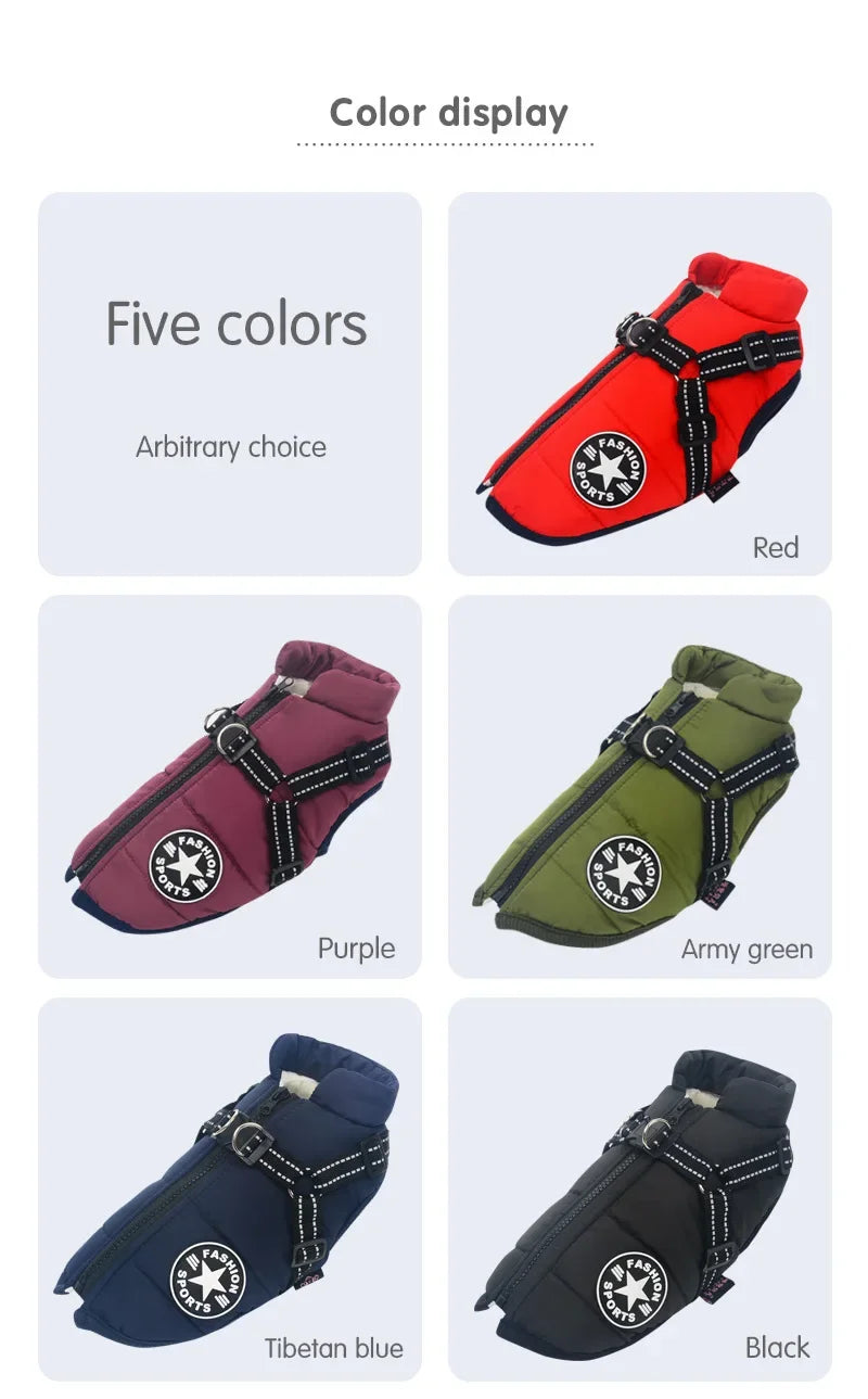 Abrigo Impermeable para Perros con Arnés