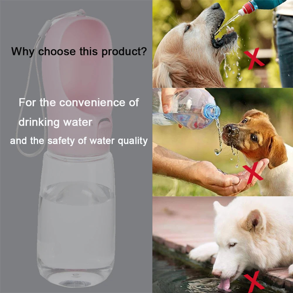 Portable Leak-Proof Pet Water Bottle – RAFARO™ Travel Feeder