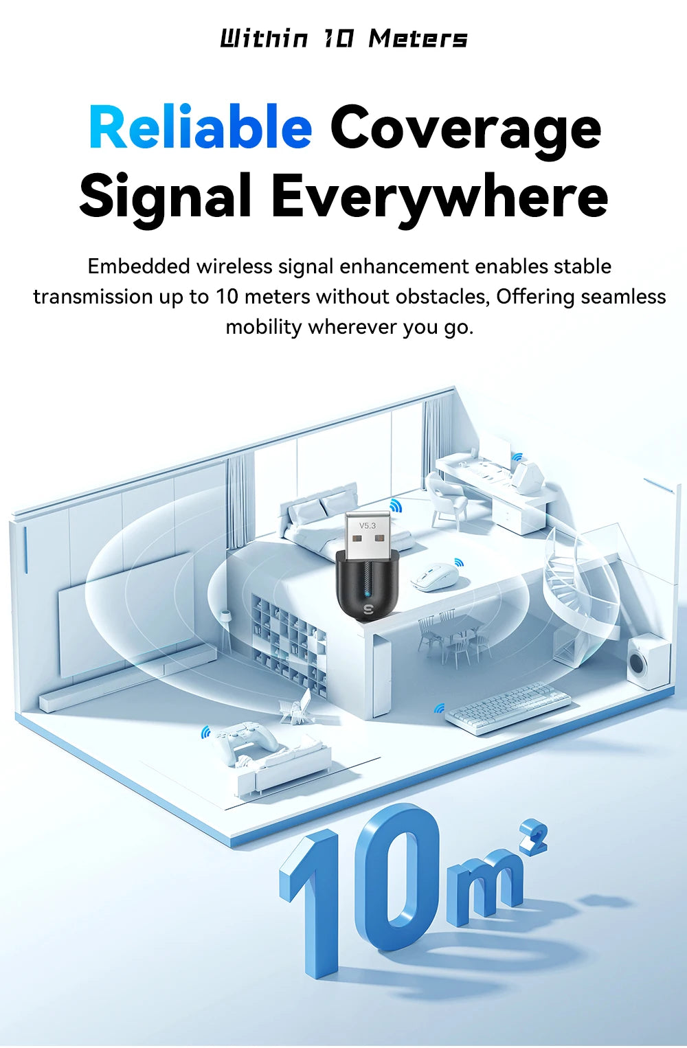 Adaptador Bluetooth 5.3 USB