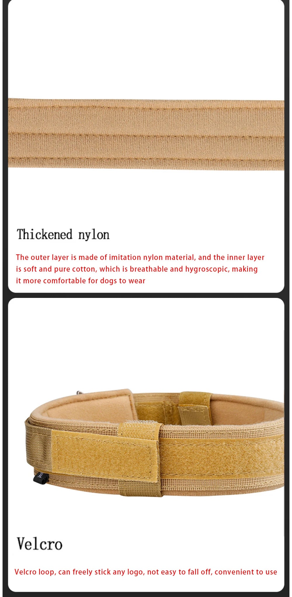 Collar Táctico para Perros con Hebilla de Metal