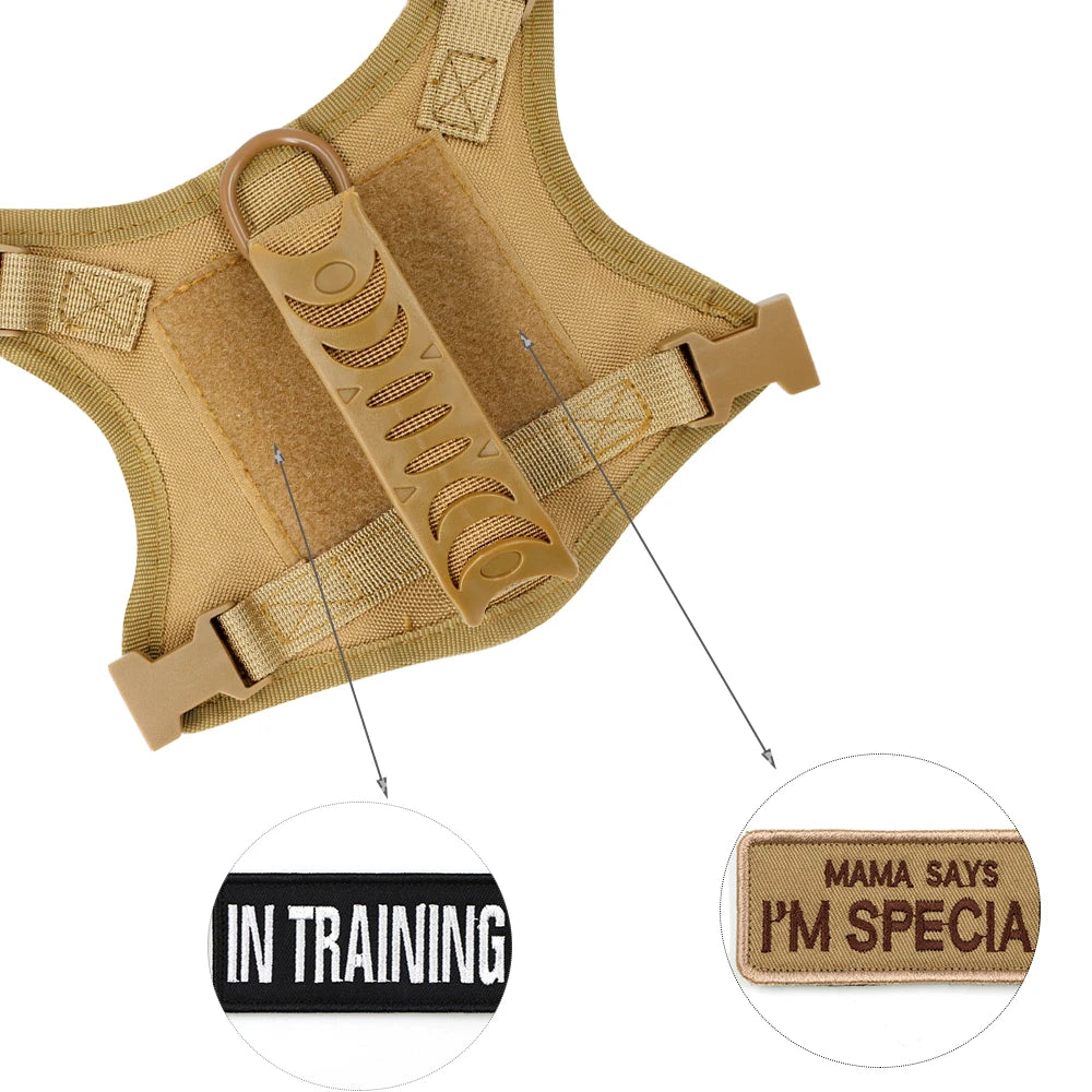 Arnés Táctico Ajustable para Cachorros y Gatos - Chaleco Militar