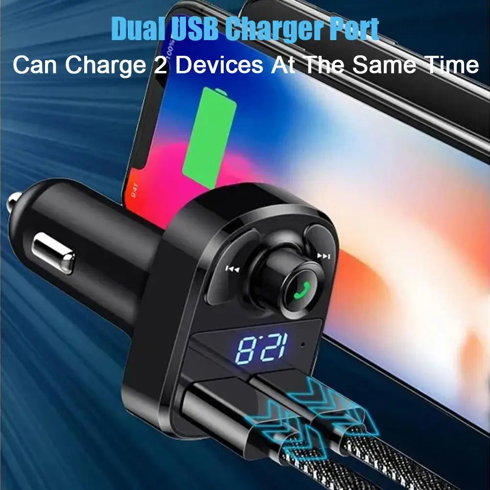 Transmisor FM Bluetooth con Cargador USB