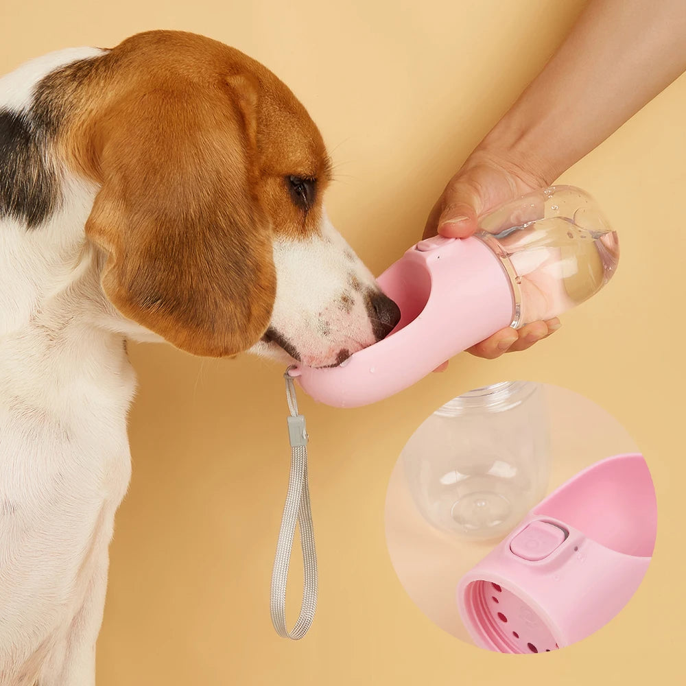 Botella de Agua Portátil para Perros y Gatos - Bebedero de Viaje Antigoteo