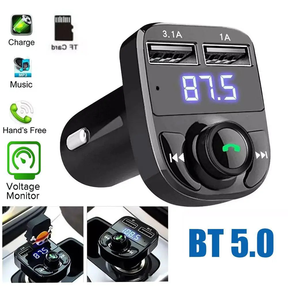 Transmisor FM Bluetooth con Cargador USB