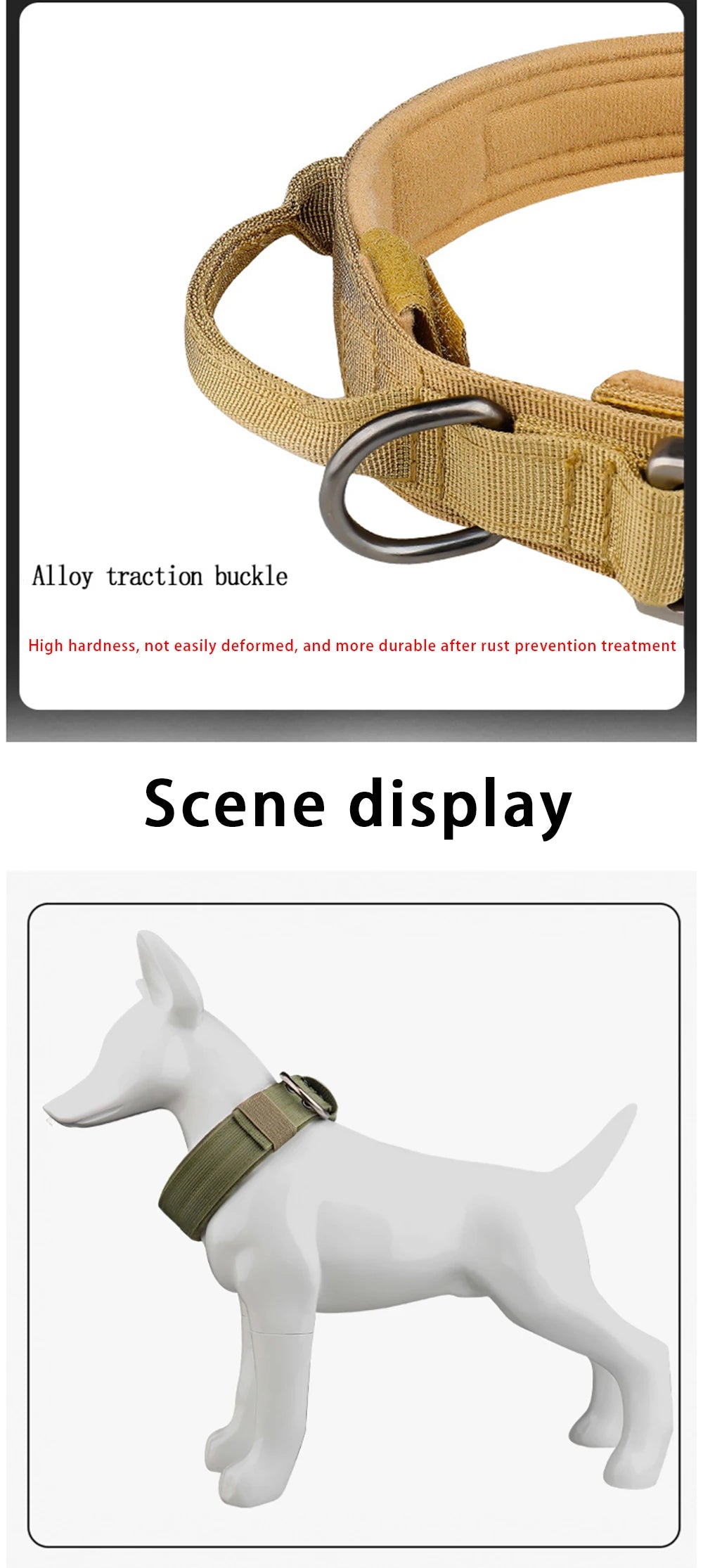 Collar Táctico para Perros con Hebilla de Metal