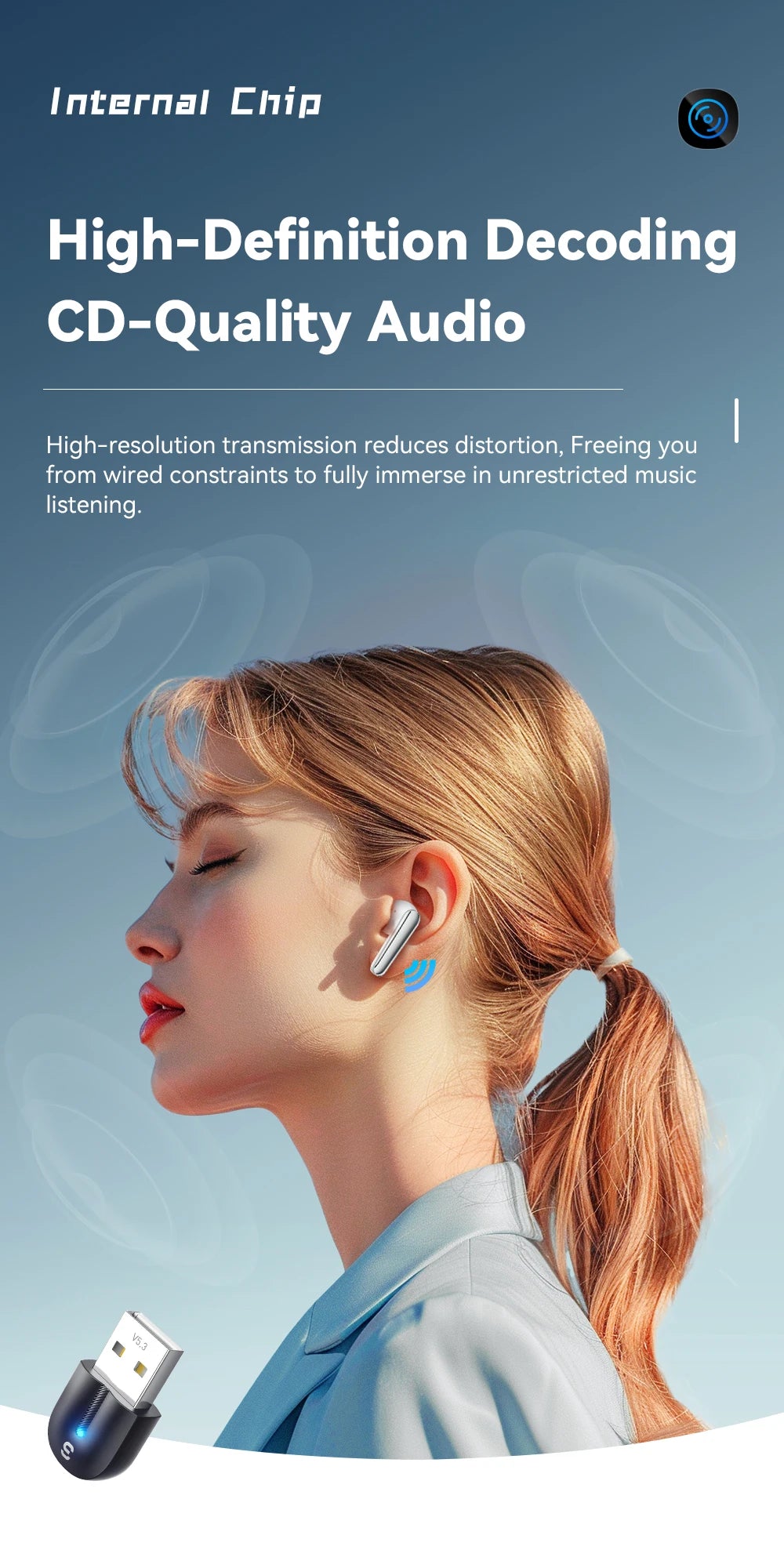 Adaptador Bluetooth 5.3 USB