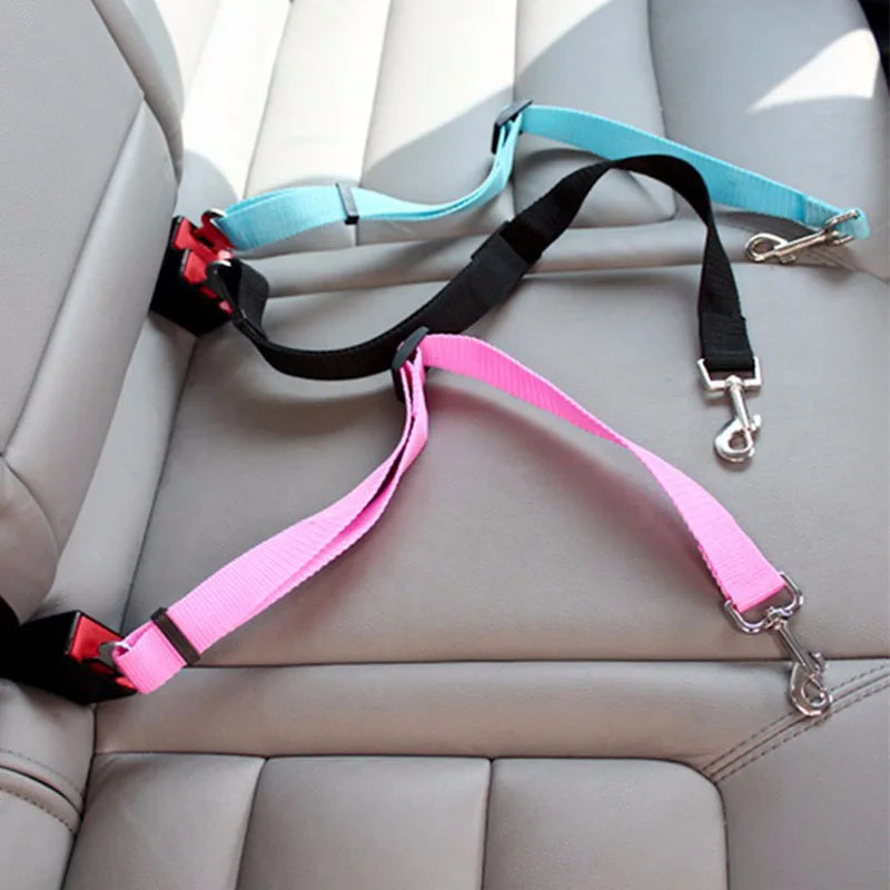 Cinturón de Seguridad Ajustable para Perros y Gatos en Auto
