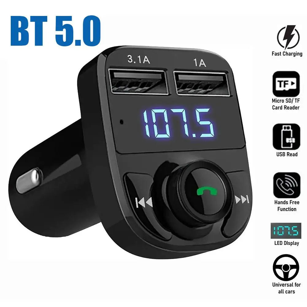 Transmisor FM Bluetooth con Cargador USB