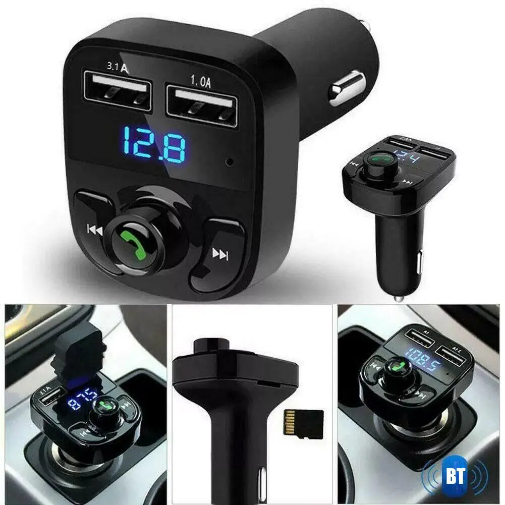Transmisor FM Bluetooth con Cargador USB