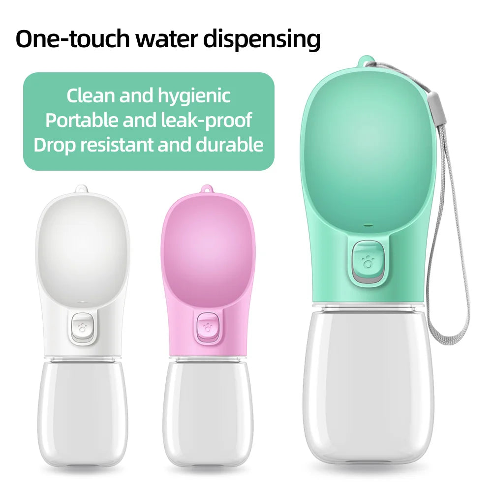 Portable Leak-Proof Pet Water Bottle – RAFARO™ Travel Feeder